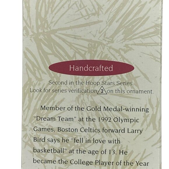 Larry Bird Hoop Stars 2nd in Series 1996 Hallmark Ornament - Picture 2 of 4
